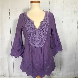 Venus 3/4 Sleeve Cottage Core  Tunic / Blouse